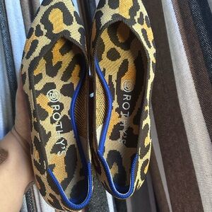 Rothy's Wild Pattern Flats with Blue Trim